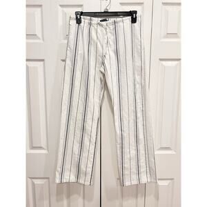 Brandy Melville white and Blue Striped Pants